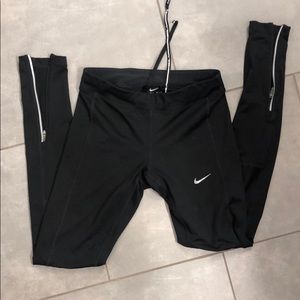 Nike ankle zipper black leggings
